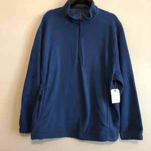 Saddlebred XL Blue Fleece Half ZIP Pullover Jacket